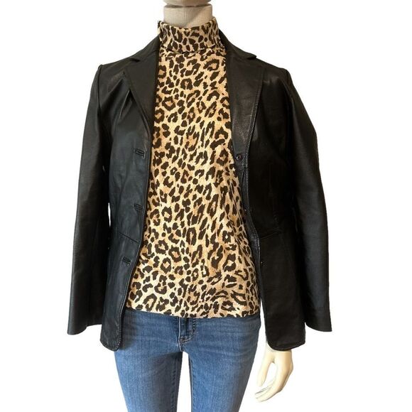 J.Crew Tissue turtleneck in Mara Leopard Natural - Picture 9 of 9